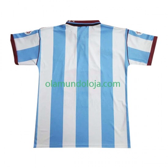 Camisola West Ham United Retro Homem Equipamento Segundo 1991-1992 Manga Curta